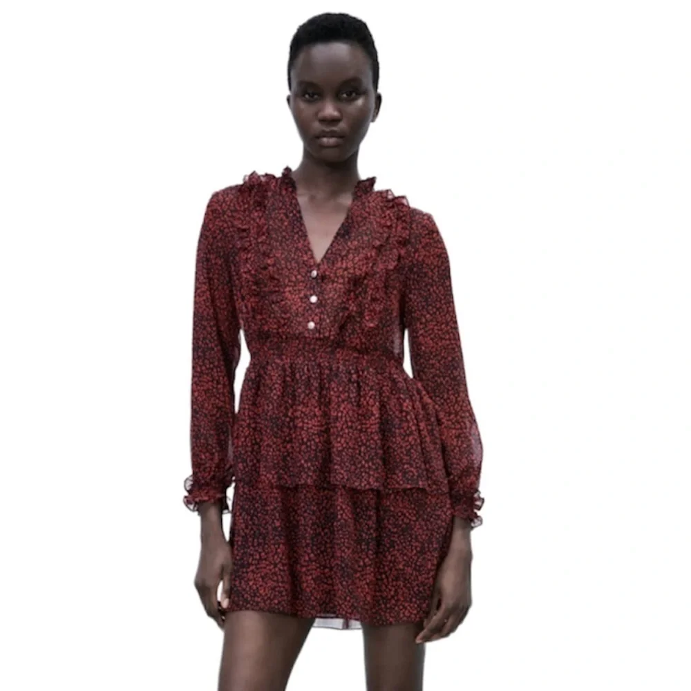 ZARA Animal Print Dress Small - Picture 2 of 8
